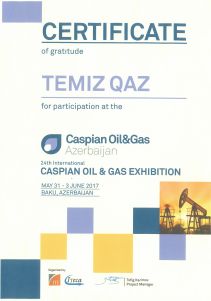 Xəzər Neft və Qaz “Caspian Oil & Gas 2017” (31 may-3 iyun)